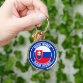 Slowakije Round Emblem Sleutelhanger (Hand)