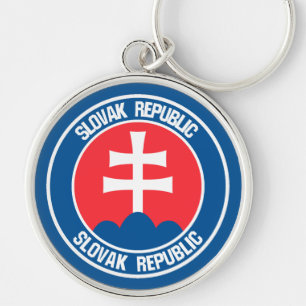 Slowakije Round Emblem Sleutelhanger