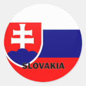 Slowakije Roundel kwaliteitsvlag Ronde Sticker (Voorkant)