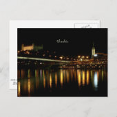 Slowakije, 's nachts, mooie stadsgezichten foto briefkaart (Voorkant / Achterkant)