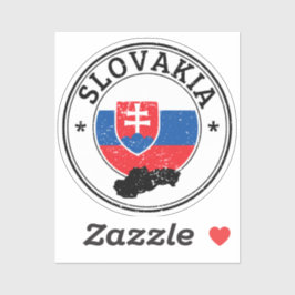 Slowakije Seal Sticker Ronde Vlag Voor Laptop Boek