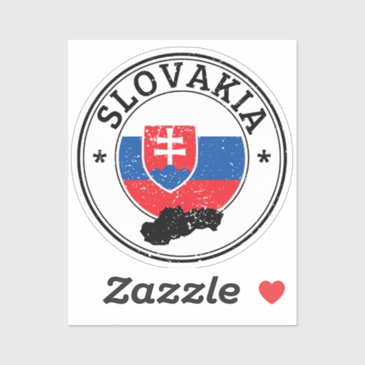 Slowakije Seal Sticker Ronde Vlag Voor Laptop Boek (Vel)