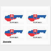 SLOWAKIJE SILHOUET, GEËTIKETTEERD, RECHTHOEKIGE STICKER (Vel)