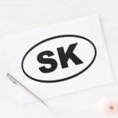 Slowakije SK Europees Ovale Sticker (Envelop)