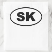 Slowakije SK Europees Ovale Sticker (Tas)