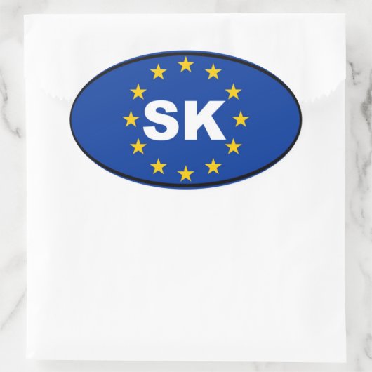 Slowakije SK Europese Unie Ovale Sticker (Tas)