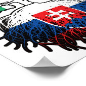 Slowakije - slowaaks - Iers - bomen - vlag Poster (Hoek)