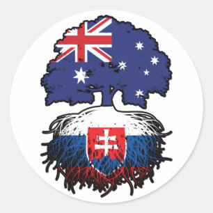 Slowakije - Slowaakse Australische Australië - boo Ronde Sticker