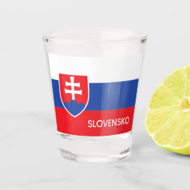 Slowakije Slowaakse Vlag Embleem Europa Shot Glas