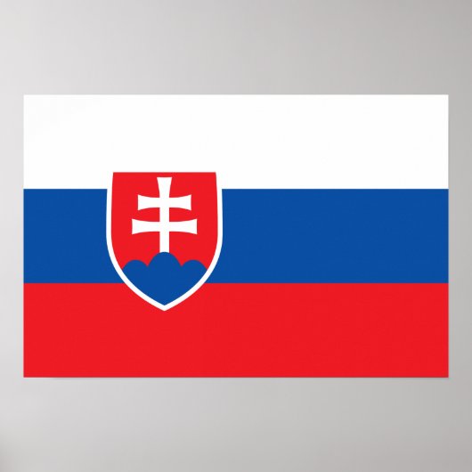 Slowakije - Slowaakse vlag Poster (Voorkant)