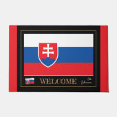 Slowakije & Slowakije Vlag huis matten/sport Welko Deurmat (Voorkant)