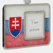 Slowakije Verzilverd Omlijst Ornament (Rechts)