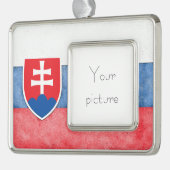 Slowakije Verzilverd Omlijst Ornament (Links)