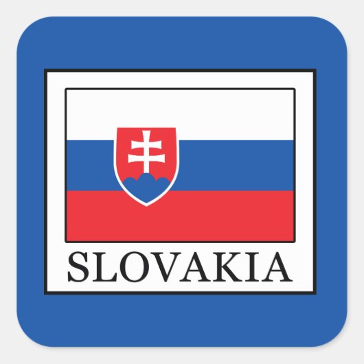 Slowakije Vierkante Sticker (Voorkant)