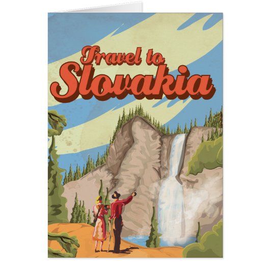 Slowakije vintage reisposter (Voorkant)