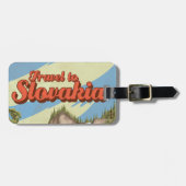Slowakije vintage reisposter. bagagelabel (Voorkant horizontaal)