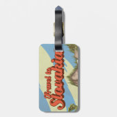 Slowakije vintage reisposter. bagagelabel (Achterkant verticaal)