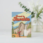 Slowakije vintage reisposter briefkaart (Staand voorkant)