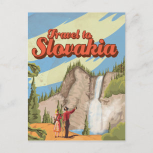 Slowakije vintage reisposter briefkaart