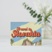 Slowakije vintage reisposter briefkaart (Staand voorkant)