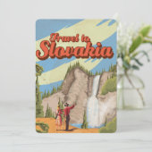Slowakije Vintage Reisposter Kaart (Staand voorkant)