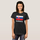 Slowakije Vlag Blauw Wit Rood T-shirt (Voorkant volledig)