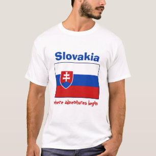 Slowakije vlag + kaart + T-shirt