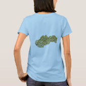 Slowakije Vlag + Kaart + Tekst T-shirt (Achterkant)