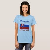 Slowakije Vlag + Kaart + Tekst T-shirt (Voorkant volledig)