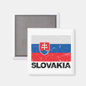 Slowakije Vlag  Magneet (Voorkant / Achterkant)