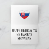 Slowakije - Vlag patriottisch Birthday Kaart (Binnen)