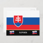Slowakije Vlag & reizen Slowakije/Slowakije Briefkaart (Voorkant / Achterkant)