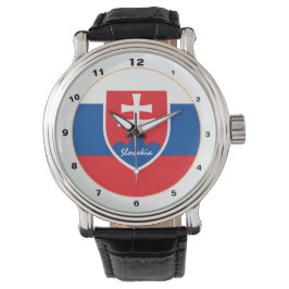 Slowakije Vlag & Slowakije trendy mode / design Horloge