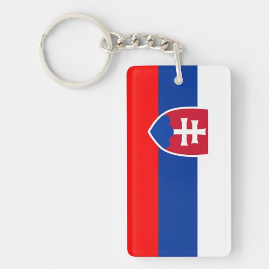 Slowakije vlag Spaans natiesymbool Sleutelhanger (Voorkant)