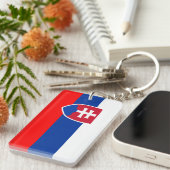 Slowakije vlag Spaans natiesymbool Sleutelhanger (Voorkant Rechts)