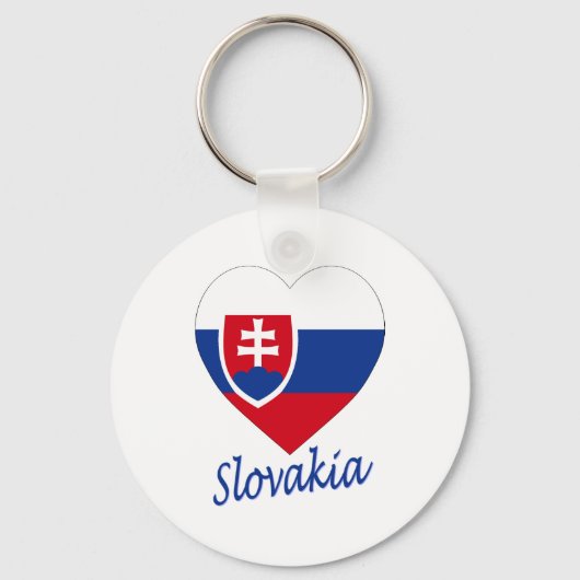 Slowakije - Vlaggenhart Sleutelhanger (Voorkant)