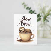 slowbrew koffiesleuf briefkaart (Staand voorkant)