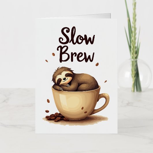 slowbrew koffiesleuf folie wenskaart (Voorkant)