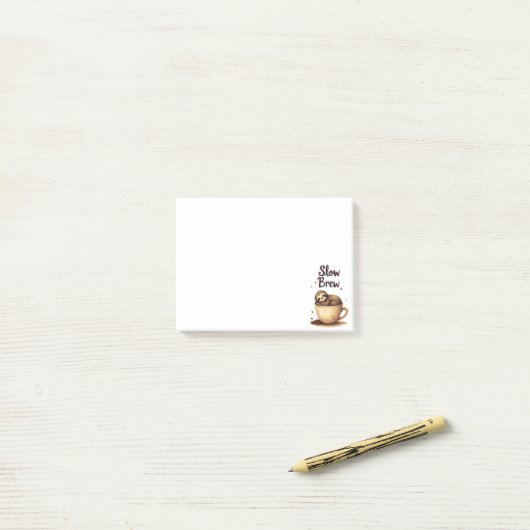 slowbrew koffiesleuf post-it® notes (Op bureau)