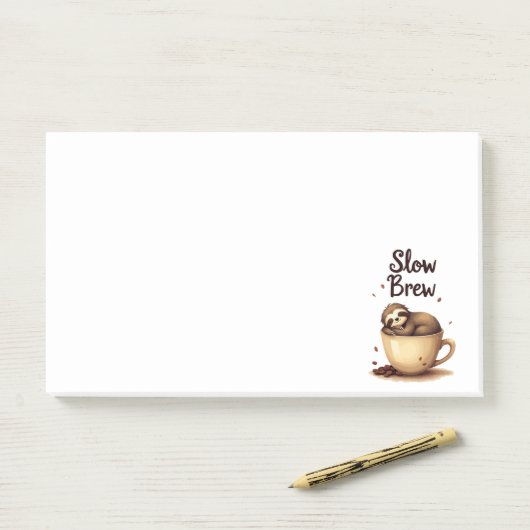 slowbrew koffiesleuf post-it® notes (Op bureau)