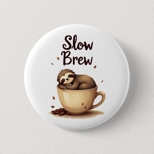 slowbrew koffiesleuf ronde button 5,7 cm (Voorkant)