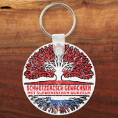Slowenien Slowenisch Schweizer Schweiz Baum Wurzel Sleutelhanger (Voorkant)
