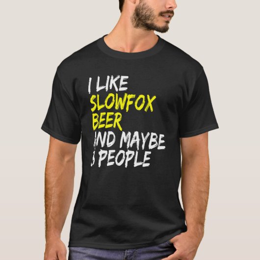 Slowfox Bier Drinker Ik hou van Slowfox & Bier Dan T-shirt (Voorkant)
