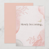 Slowly Becoming Greeting Card | Soft Encouragement Feestdagenkaart (Voorkant / Achterkant)