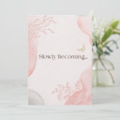 Slowly Becoming Greeting Card | Soft Encouragement Feestdagenkaart (Staand voorkant)