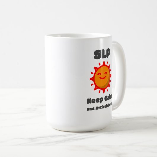 SLP Blijf kalm en articuleren op Mok (Voorkant rechts)