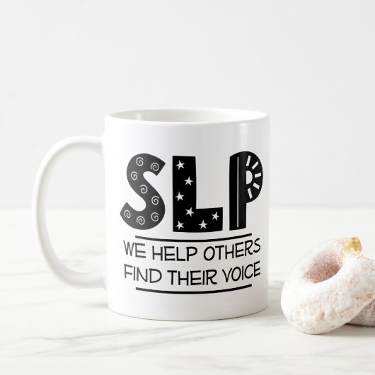SLP-cadeau voor spraaktherapie Koffiemok (Met donut)