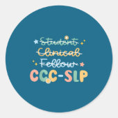 Slp , Ccc Slp , Speech Pathologist Graduation , Ne Ronde Sticker (Voorkant)