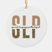 SLP-cheetah-afdrukcadeau Spraaktaalpatholoog Keramisch Ornament (Voorkant)