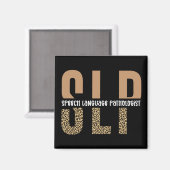 SLP-cheetah-afdrukcadeau Spraaktaalpatholoog Magneet (Voorkant / Achterkant)